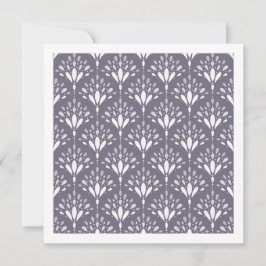 Tarjeta de arte floral botánico folk lavanda púrpu