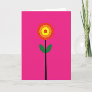 Tarjeta de Arte Floral Brillante