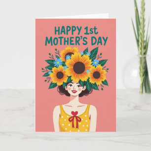 Tarjeta de Arte Floral de Lunares