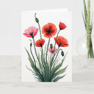 Tarjeta de arte floral de papel de aluminio falso