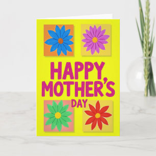 Tarjeta de Arte Floral del Día de las Madres Fuchs