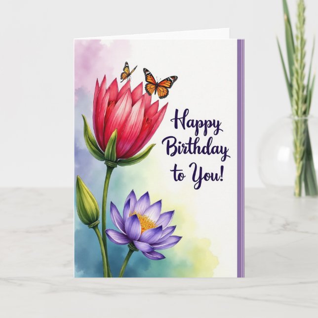 Tarjeta de Arte Floral Dulce (Anverso)