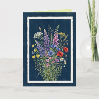 Tarjeta de arte floral elegante