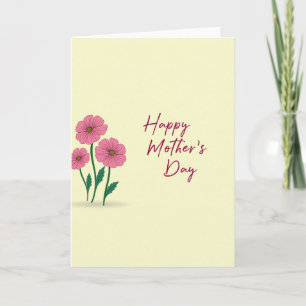 Tarjeta de Arte Floral para la Mamá más Dulce