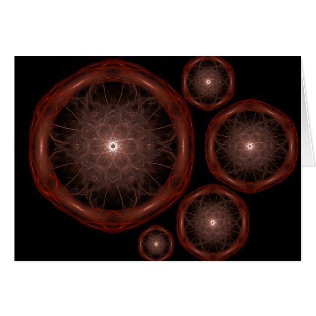 Tarjeta de arte fractal de patrones de sonido (Anverso (Horizontal))