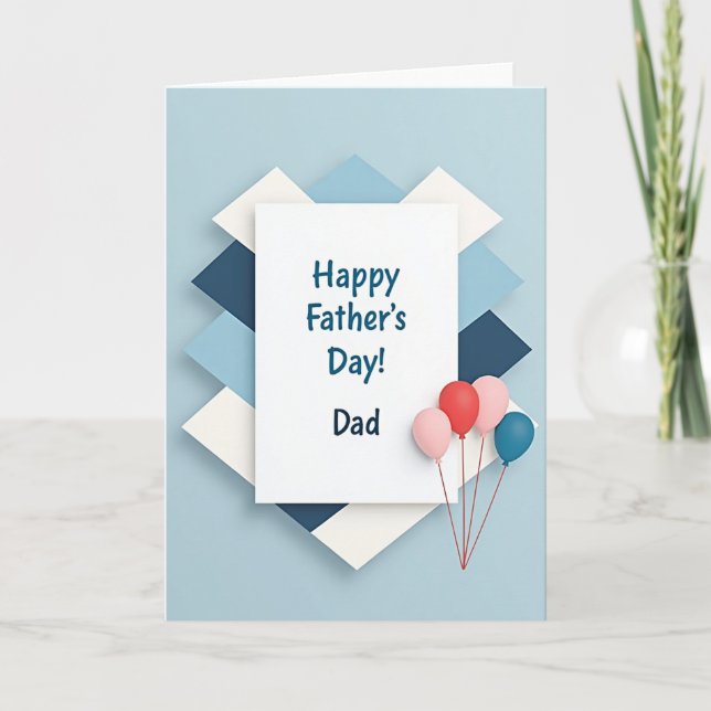 Tarjeta de arte geométrico para el Día del Padre (Anverso)