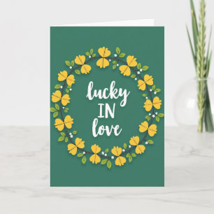 Tarjeta de Arte Gráfico Afortunado en el Amor
