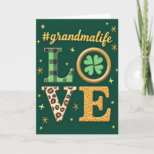 Tarjeta de Arte Gráfico de Amor de Abuela