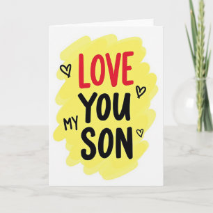 Tarjeta de Arte Gráfico de Amor Hijo