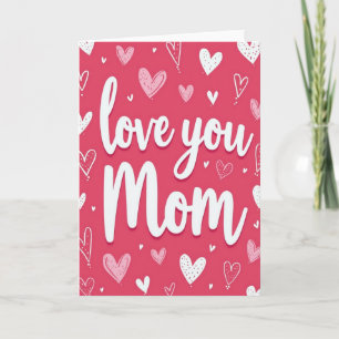 Tarjeta de Arte Gráfico de Amor Mamá