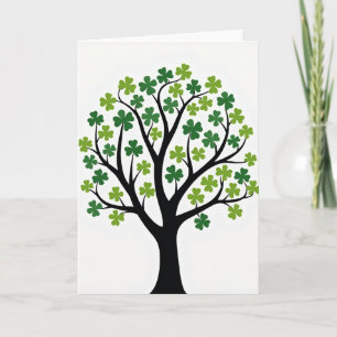 Tarjeta de arte gráfico de árbol de la suerte