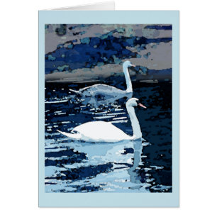 Tarjeta de arte gráfico de Swans