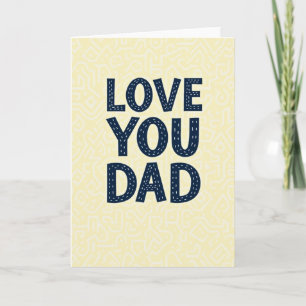 Tarjeta de Arte Gráfico para Papá Te Quiero