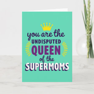 Tarjeta de Arte Gráfico para Supermamá Reina