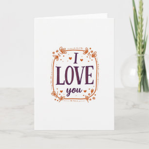 Tarjeta de Arte Gráfico 'Te Amo'