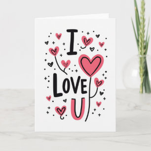 Tarjeta de Arte Gráfico 'Te Amo'
