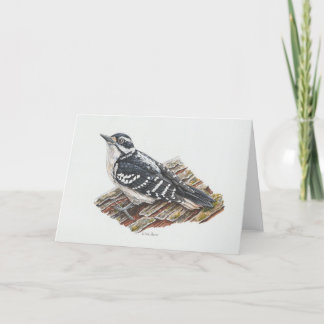 Tarjeta de arte Hairy Woodpecker