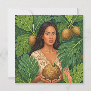tarjeta de arte hawaiano aloha dorso en blanco
