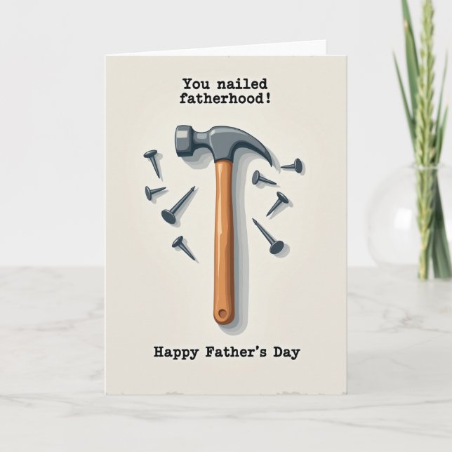 Tarjeta de Arte Herramienta Paternidad Clavada (Anverso)