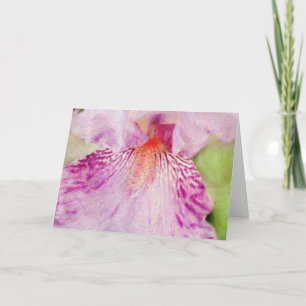 Tarjeta de arte impresionista Purple Iris