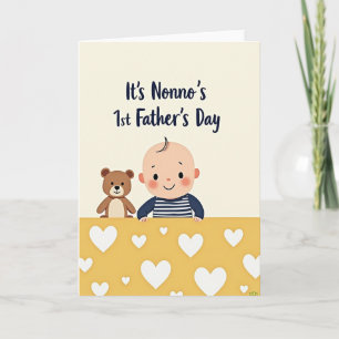 Tarjeta de arte infantil para el Día del Padre flo