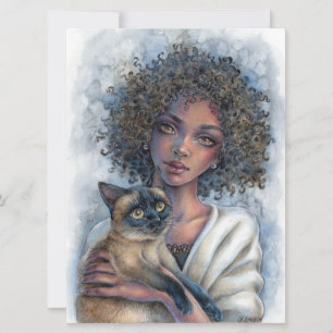 Tarjeta de arte Kitty Cuddle
