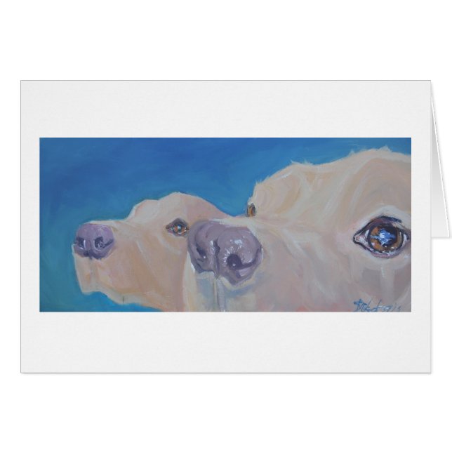 Tarjeta de arte Labrador Retriever (Anverso (Horizontal))