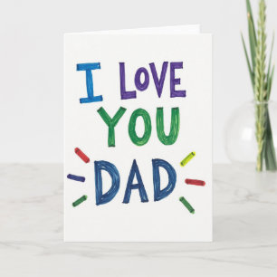 Tarjeta de Arte Linda Te Quiero Papá