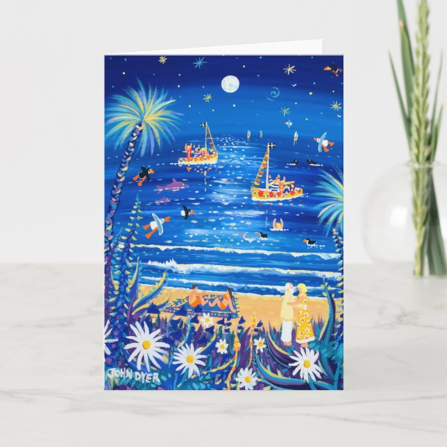 Tarjeta de arte: Luz de luna y amor. (Anverso)