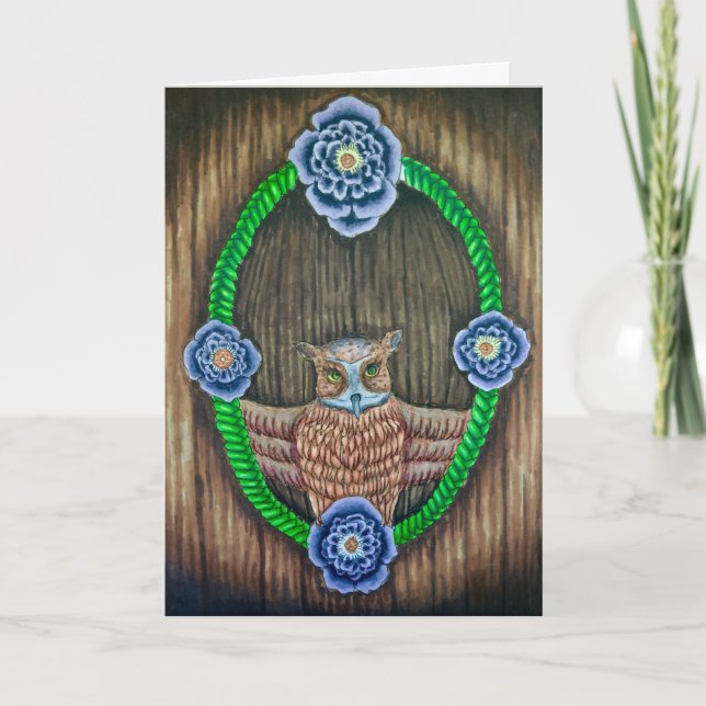 Tarjeta de arte Majestic Owl (Anverso)