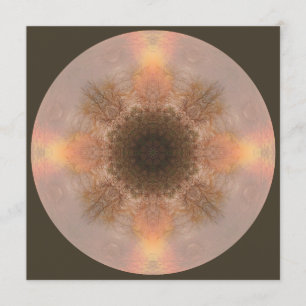 Tarjeta de arte Mandala del árbol del arcoiris