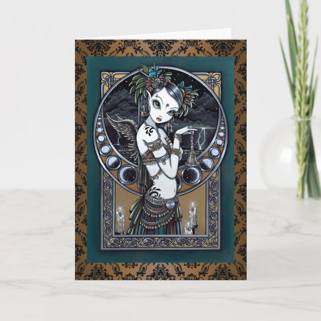 Tarjeta de arte "Melita" Gótica Tribal Fusion Danc (Anverso)