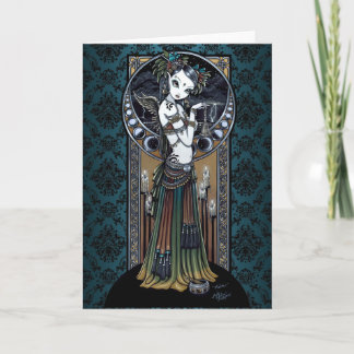 Tarjeta de arte "Melita" Gótica Tribal Fusion Danc