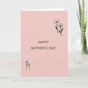 Tarjeta de arte minimalista para el día de las mad