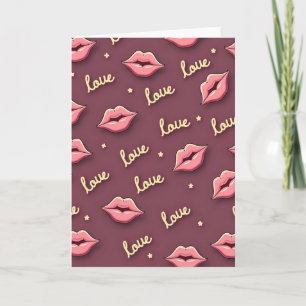 Tarjeta de arte moderno Love Lips