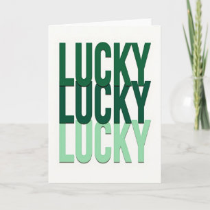 Tarjeta de Arte Moderno Lucky Greens