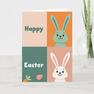 Tarjeta de arte modular de Pascua feliz