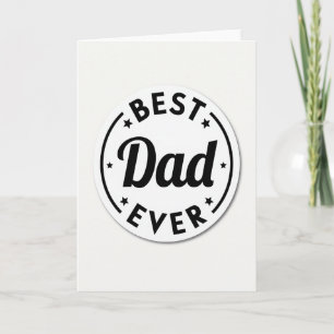 Tarjeta de Arte Monocromo del Mejor Papá del Mundo