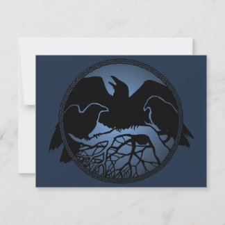 Tarjeta de arte nativa personalizada Raven Invitac
