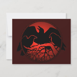 Tarjeta de arte nativa personalizada Raven Invitac