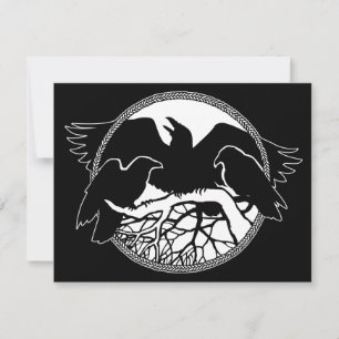 Tarjeta de arte nativa personalizada Raven Invitac