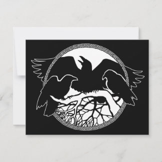 Tarjeta de arte nativa personalizada Raven Invitac