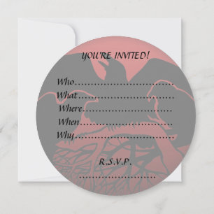 Tarjeta de arte nativa personalizada Raven Invitac