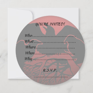 Tarjeta de arte nativa personalizada Raven Invitac