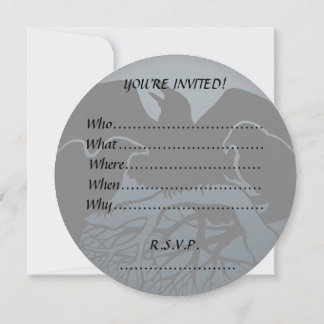 Tarjeta de arte nativa personalizada Raven Invitac
