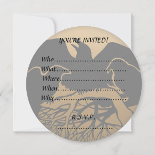 Tarjeta de arte nativa personalizada Raven Invitac