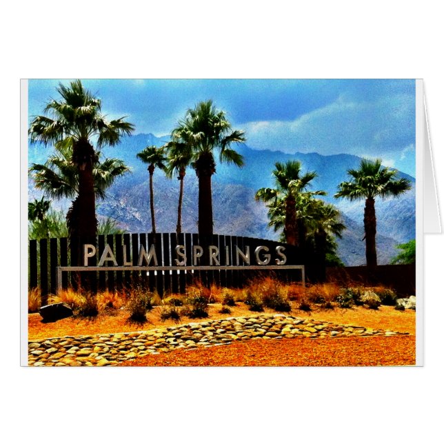 Tarjeta de arte Palm Springs (Anverso (Horizontal))