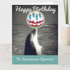Tarjeta de arte para delfines Guay Happy Birday