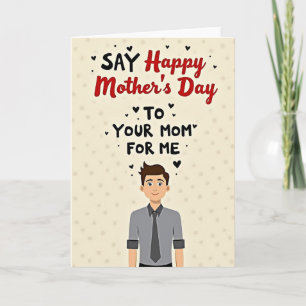 Tarjeta de arte para el hijo en el día de la madre