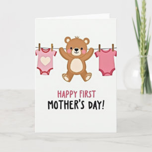 Tarjeta de arte para el primer día de la madre de 